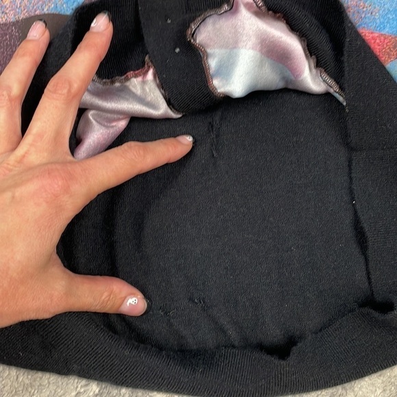 Neiman Marcus The Cashmere Collection Silk Cashmere Abstract Cardigan Black M - Picture 9 of 12